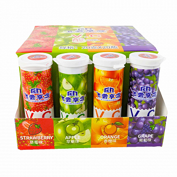 Кислые жевательные конфеты "АЦЦ" 4 вкуса 20гр 1шт/20уп