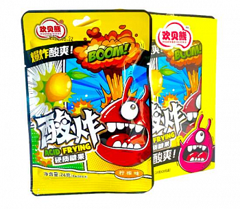 Кислая карамель "ACID FRYING" Лимон 32гр 1шт/20уп