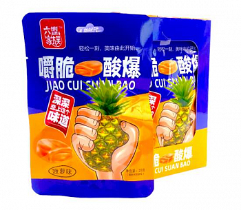 Леденцы "JIAO CUI SUAN BAO" Ананас 30гр 1шт/20уп