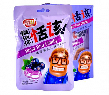 Жевательные конфеты "Super Sour Candy" Черная смородина 36гр 1шт/20уп